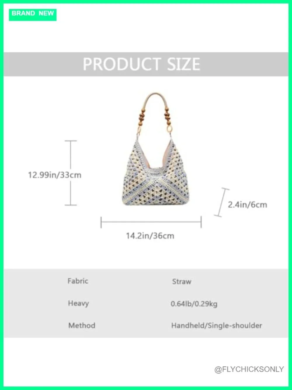 Straw Hobo Bag for Women Slouchy Soft Shoulder Bag Large Bohemian Woven Summer